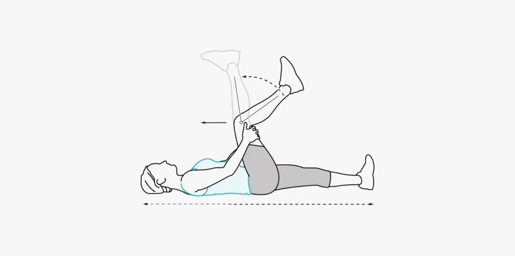 10 bài tập giúp giảm đau khớp đầu gối dễ thực hiện - bài tập kéo giãn cơ đùi sau